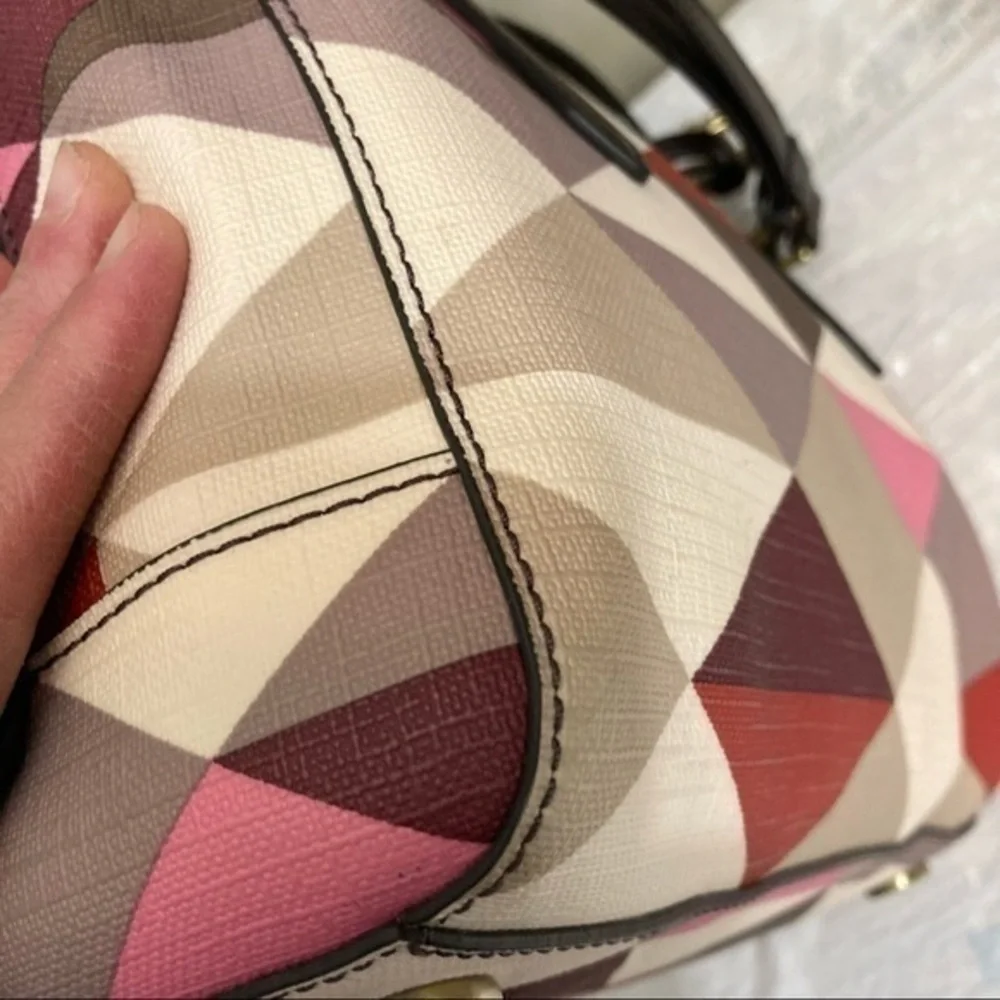 Fossil Sidney scarlet multicolor convertible barrel messenger bag - Picture 10 of 13
